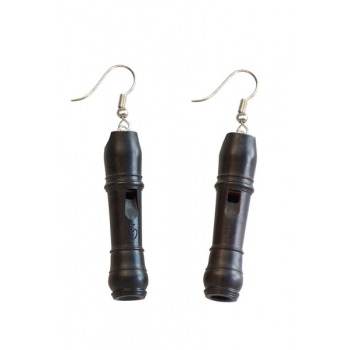 Flûte à bec miniature (boucles d’oreilles)