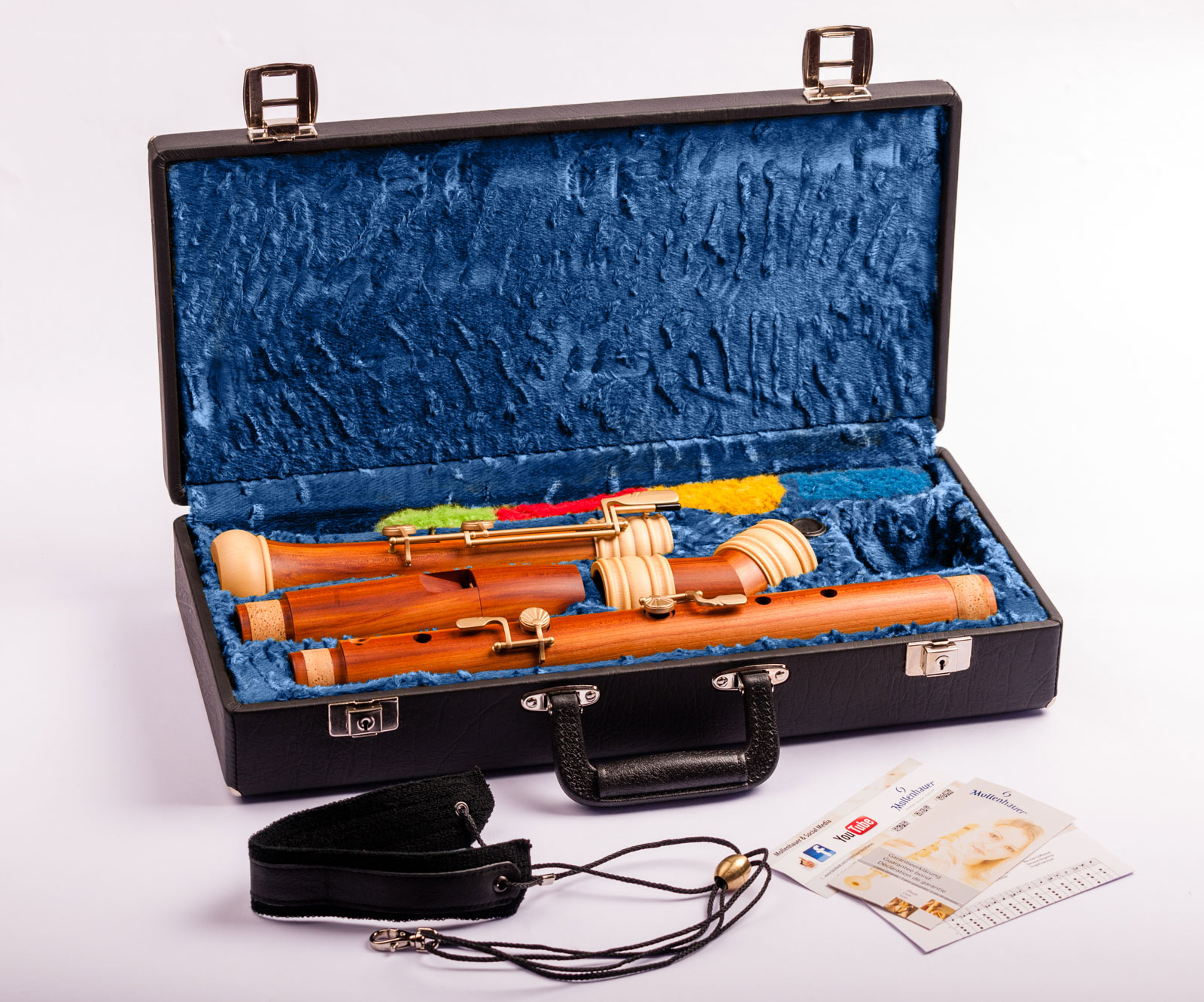 Bass recorder Mollenhauer TE-4528 baroque in plumwood