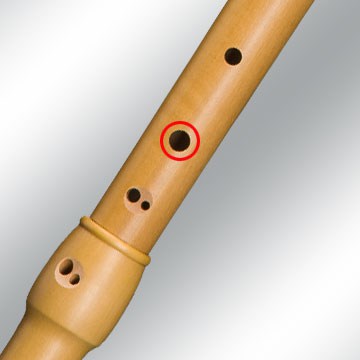 fingering Tuyama® TFS-16B Recorder Baroque fingering made of maple wood 