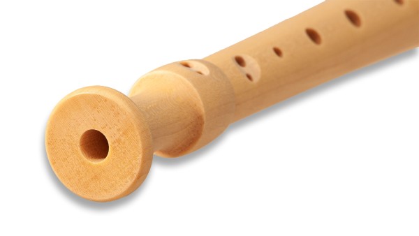 Fipple »Digi« soprano c", orange, plastic/maple, german double holes