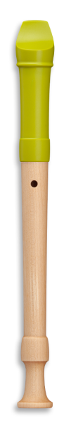 Fipple »Lere« Sopran c", apfelgrün, Kunststoff/Ahorn, deutsche Griffweise
