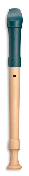 Fipple »Dege« soprano c", sea blue, plastic/maple, german single holes