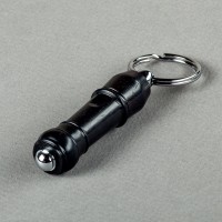 Recorder head as keychain in grenadilla