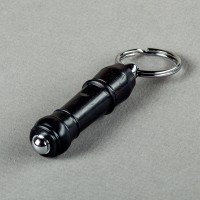 Recorder head as keychain in grenadilla