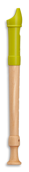 Fipple »Lere« Sopran c", apfelgrün, Kunststoff/Ahorn, deutsche Griffweise