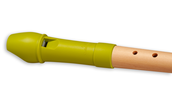 Fipple »Lere« Soprano c", apple green, plastic/maple, german double holes