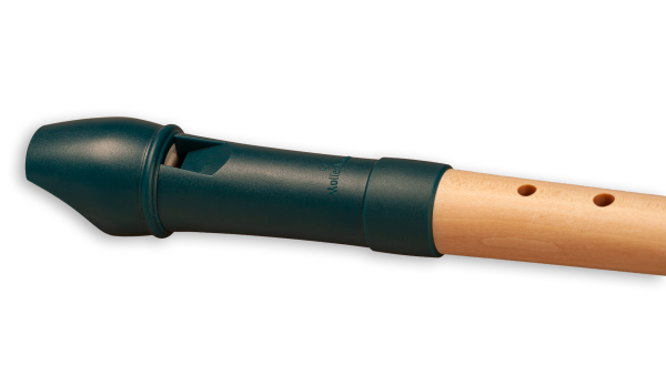 Fipple »Dege« Sopran in c", seeblau, Kunststoff/Ahorn, barocke Griffweise mit Doppelloch