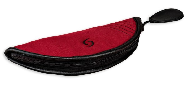 Stofftasche mit Ledereinfassung für zweiteilige Sopraninoblockflöte