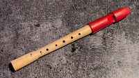 PRIMA Sopranblockflöte in c'', rot, Holz/Kunststoff, Ahorn, barocke Griffweise mit Doppelloch