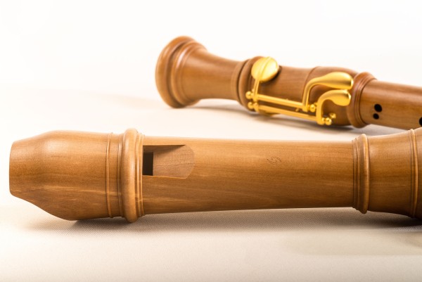 Denner tenor c', pearwood, baroque double holes with double key (B-grade)