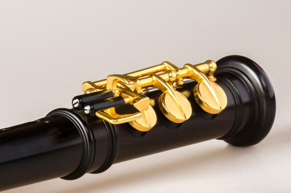 Moderne alto f', grenadilla, baoque fingering with E-foot and tripple key E/F/Fis (B-Grade)