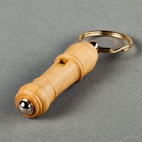 Recorder head as keychain in castello boxwood