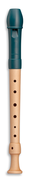 Fipple »Dege« soprano c", sea blue, plastic/maple, german single holes