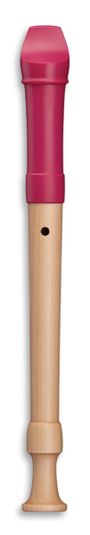 Fipple »Tere« Soprano c", berry, plastic/maple, german double holes