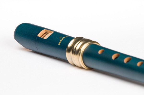 Adri´s Traumflöte Sopran c'', Birnbaum blau, barocke Griffweise mit Doppelloch (B-Ware)