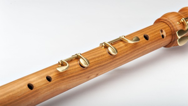 Denner Bass f, Kirschbaum, barocke Griffwseise mit Doppelloch mit 4 Klappen (B-Ware)