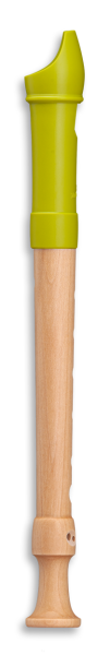 Fipple »Lere« soprano c", apple green, plastic/maple, baroque double holes