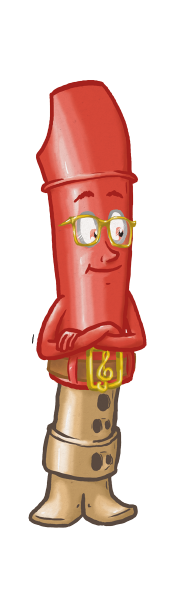 Fipple »Digi« soprano c", orange, plastic/maple, german double holes