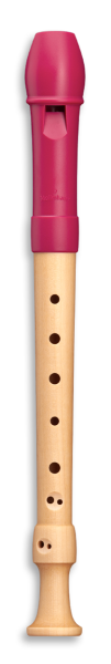 Fipple »Tere« soprano c", berry, plastic/maple, baroque double holes