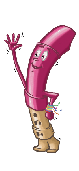 Fipple »Tere« soprano c", berry, plastic/maple, baroque double holes