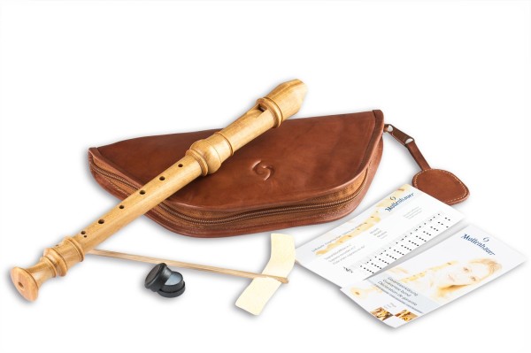 Denner-Edition Sopran c'', Satinwood, barocke Griffweise mit Doppelloch, 442 Hz (B-Ware)