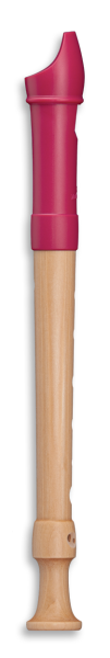 Fipple »Tere« Soprano c", berry, plastic/maple, german double holes