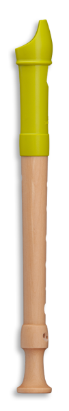 Fipple »Lere« Soprano c", apple green, plastic/maple, german double holes