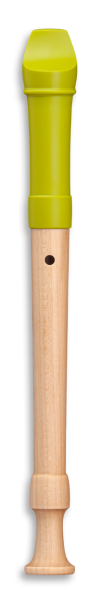 Fipple »Lere« soprano c", apple green, plastic/maple, baroque double holes