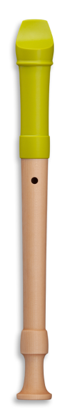 Fipple »Lere« Soprano c", apple green, plastic/maple, german double holes
