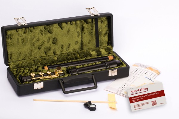 Moderne alto f', grenadilla, baoque fingering with E-foot and tripple key E/F/Fis (B-Grade)