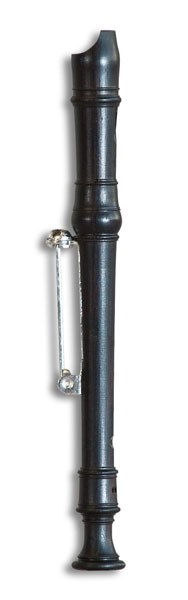 Miniature recorder (brooch) grenadilla