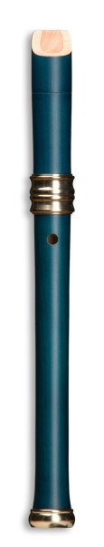Adri´s Traumflöte Sopran c'', Birnbaum blau, barocke Griffweise mit Einzelloch (B-Ware)