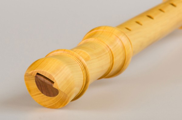 DENNER Sopran in c'', Europ. Buchsbaum, 3-teilig, barocke Griffweise mit Doppelloch