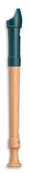 Fipple »Dege« Sopran c", seeblau, Kunststoff/Ahorn, deutsche Griffweise mit Doppelloch